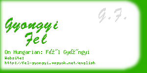 gyongyi fel business card